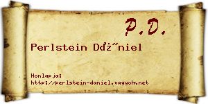 Perlstein Dániel névjegykártya